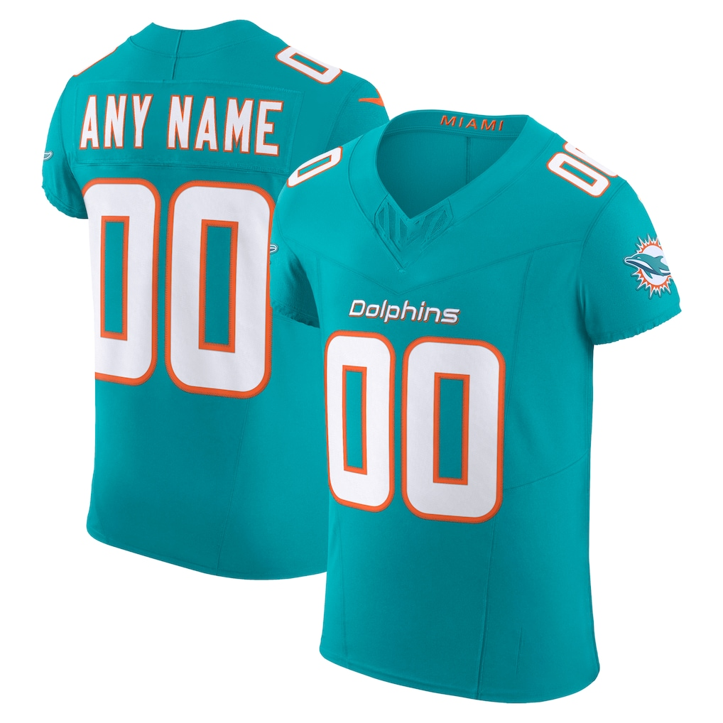 My Store Custom M.Dolphins Aqua Vapor F.U.S.E. Elite Stitched Jerseys