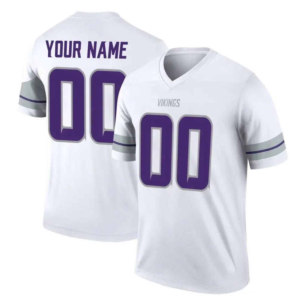 My Store Custom M.Vikings White Alternate Legend Home Game Any Name & Numbers Stitched Jerseys