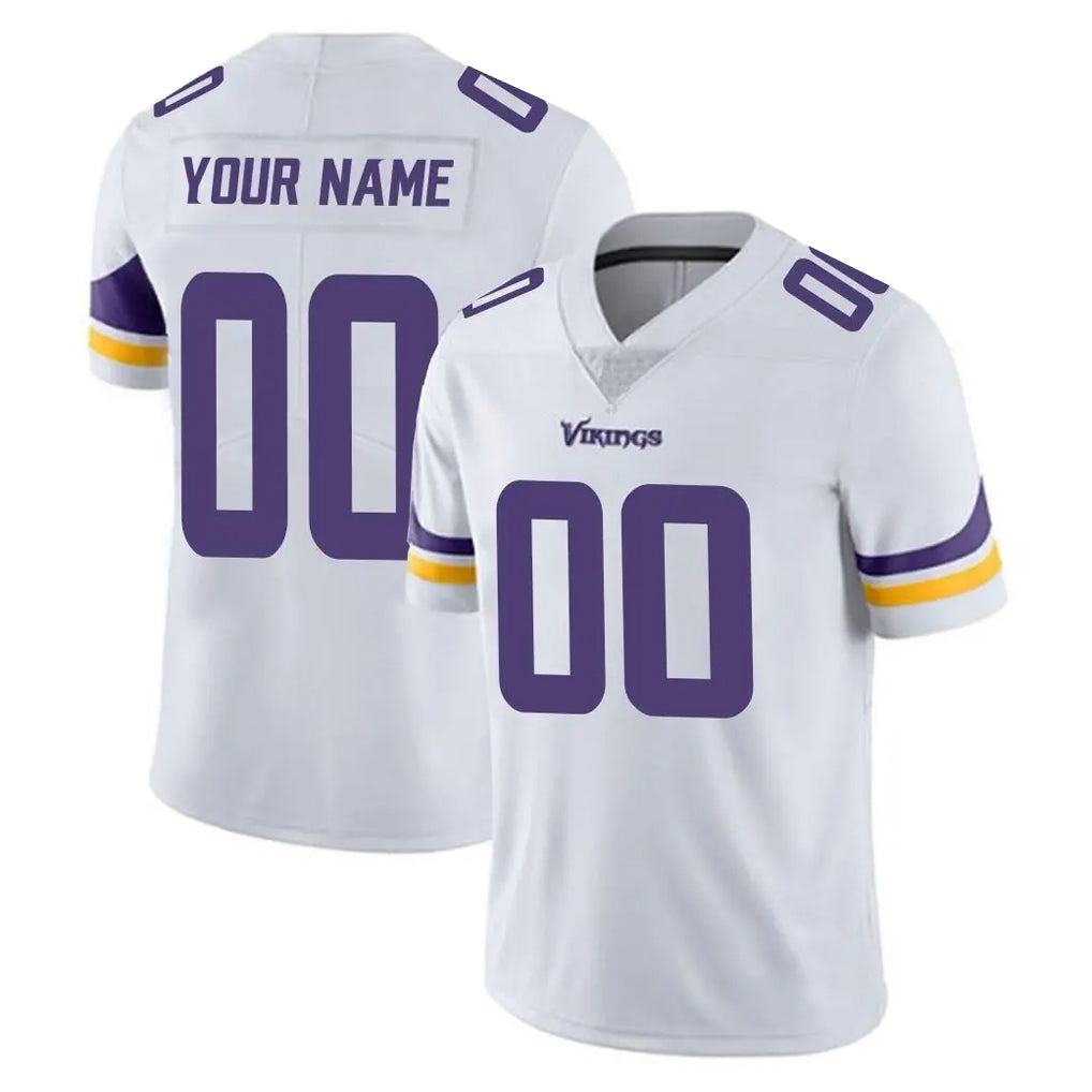 My Store Custom M.Vikings White Limited Vapor Untouchable Home Game Any Name & Numbers Stitched Jerseys