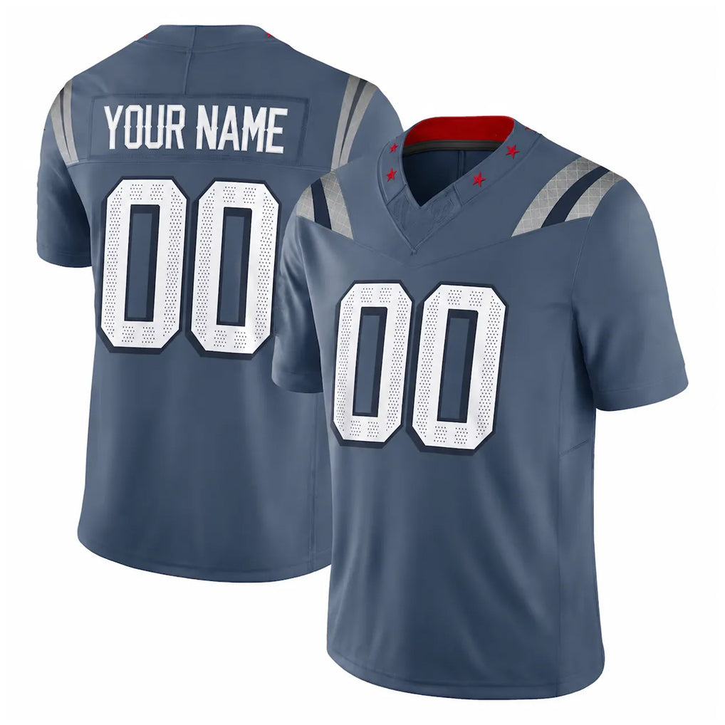 My Store Custom NE.Patriots Blue Limited Rivalries Collection Home Game Any Name & Numbers Stitched Jerseys