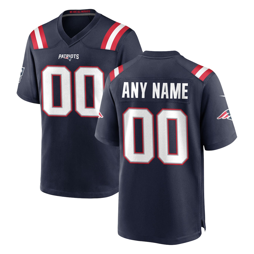 My Store Custom NE.Patriots Navy Home Game Any Name & Numbers Stitched Jerseys