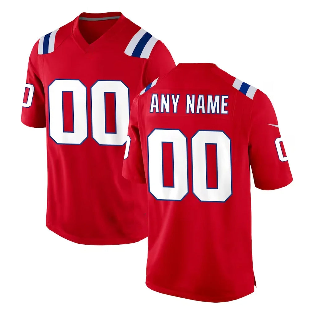 My Store Custom NE.Patriots Red Home Game Any Name & Numbers Stitched Jerseys