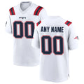 My Store Custom NE.Patriots White Home Game Any Name & Numbers Stitched Jerseys