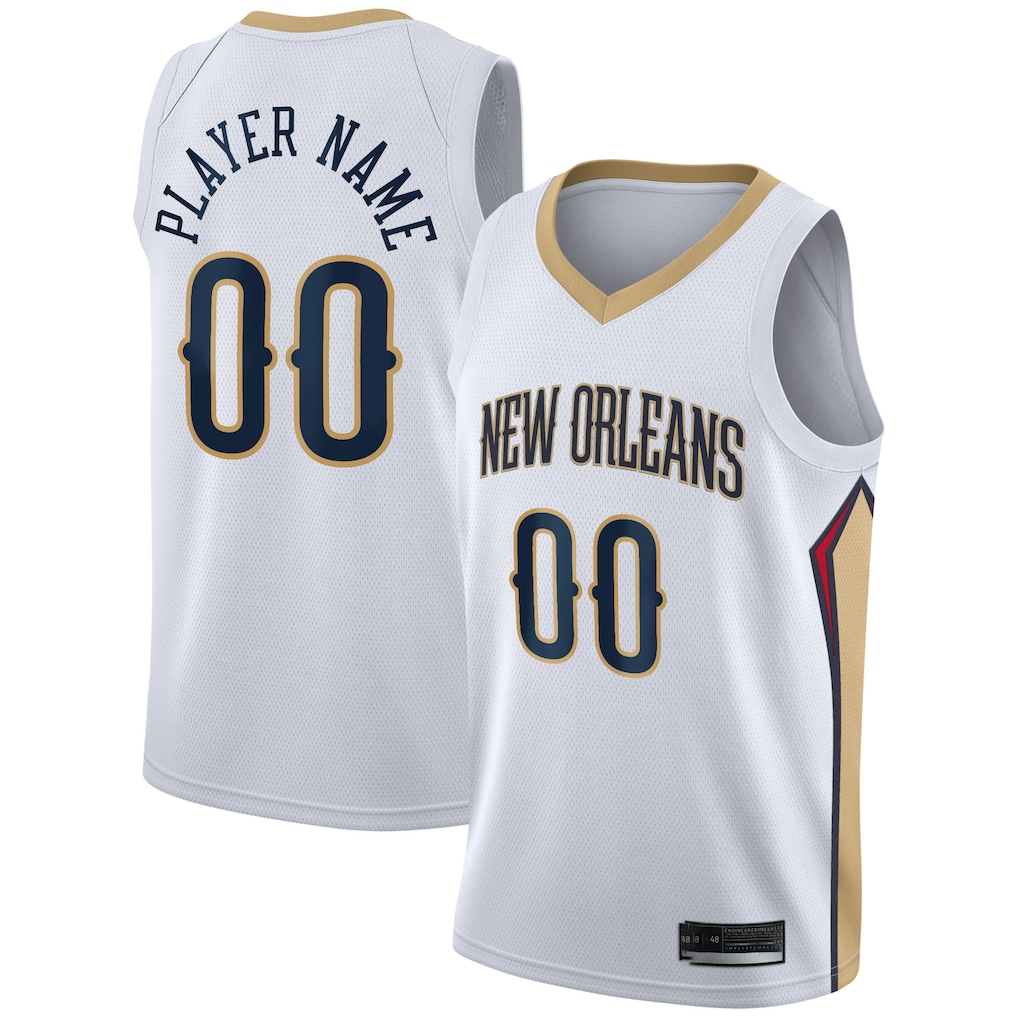 My Store Custom NO.Pelicans Red Fast Break Stitched Jerseys- Statement Edition