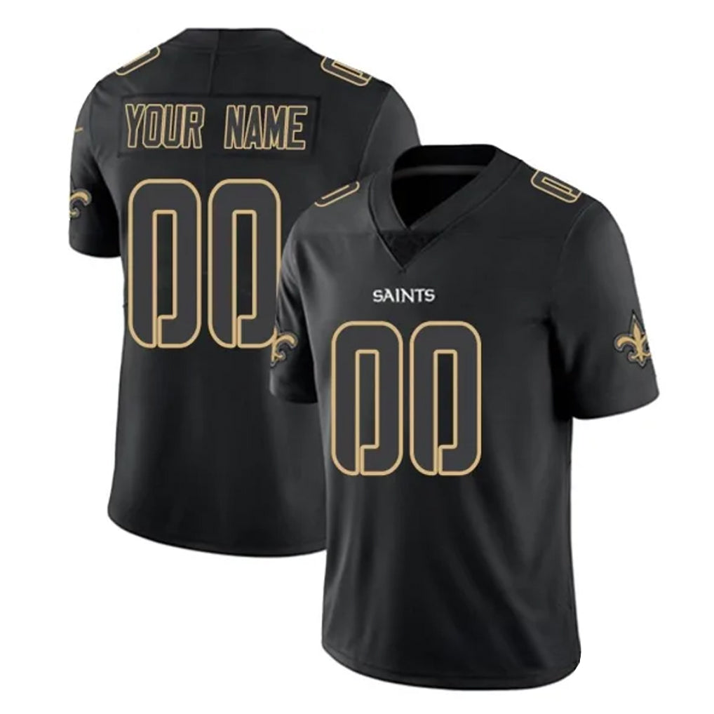 My Store Custom NO.Saints Black Home Game Any Name & Numbers Stitched Jerseys