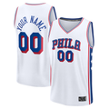 My Store Custom P.76ers  White Fast Break Jerseys - Association Edition