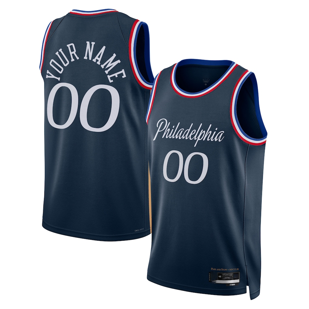 My Store Custom P.76ers Navy 202526 City Edition Swingman Jerseys