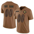 My Store Custom P.Steelers Brown Salute To Service Limited Stitched Jerseys