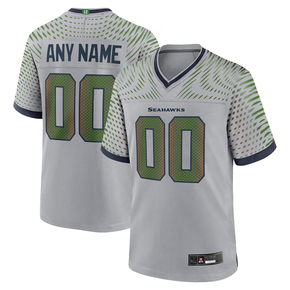My Store Custom S.Seahawks Gray 2025 Rivalries Collection Game Stitched Jerseys