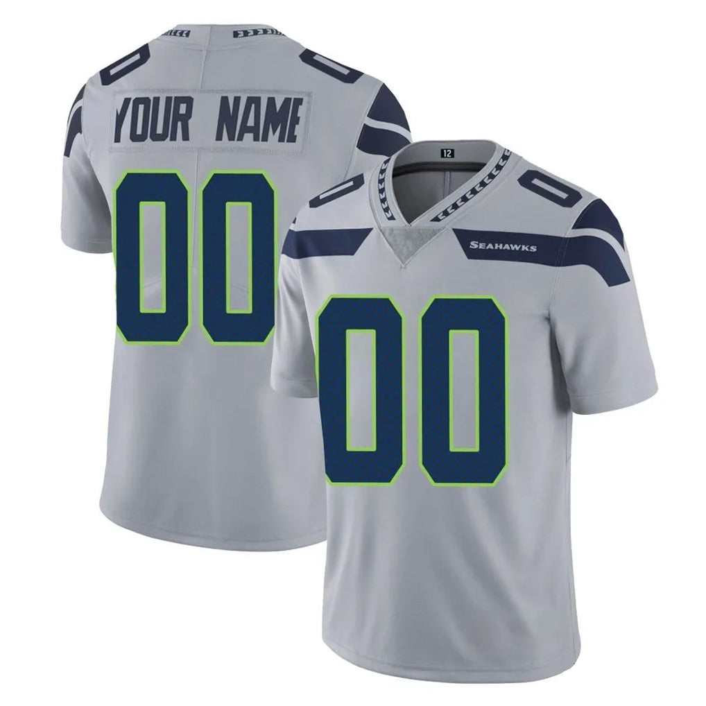 My Store Custom S.Seahawks Gray Limited Vapor Untouchable Home Game Any Name & Numbers Stitched Jerseys