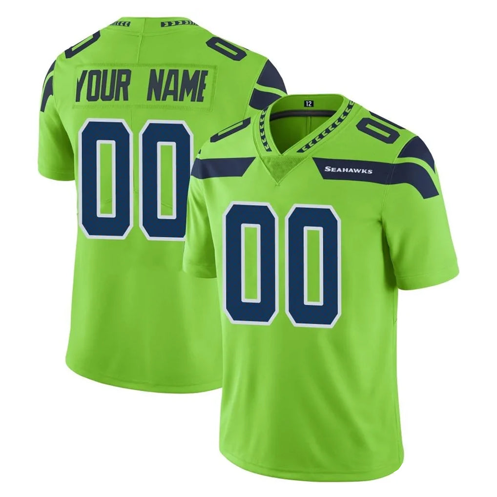 My Store Custom S.Seahawks Green Limited Color Rush Home Game Any Name & Numbers Stitched Jerseys