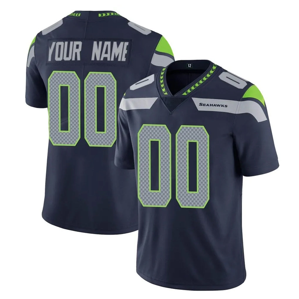 My Store Custom S.Seahawks Navy Limited Vapor Untouchable Home Game Any Name & Numbers Stitched Jerseys