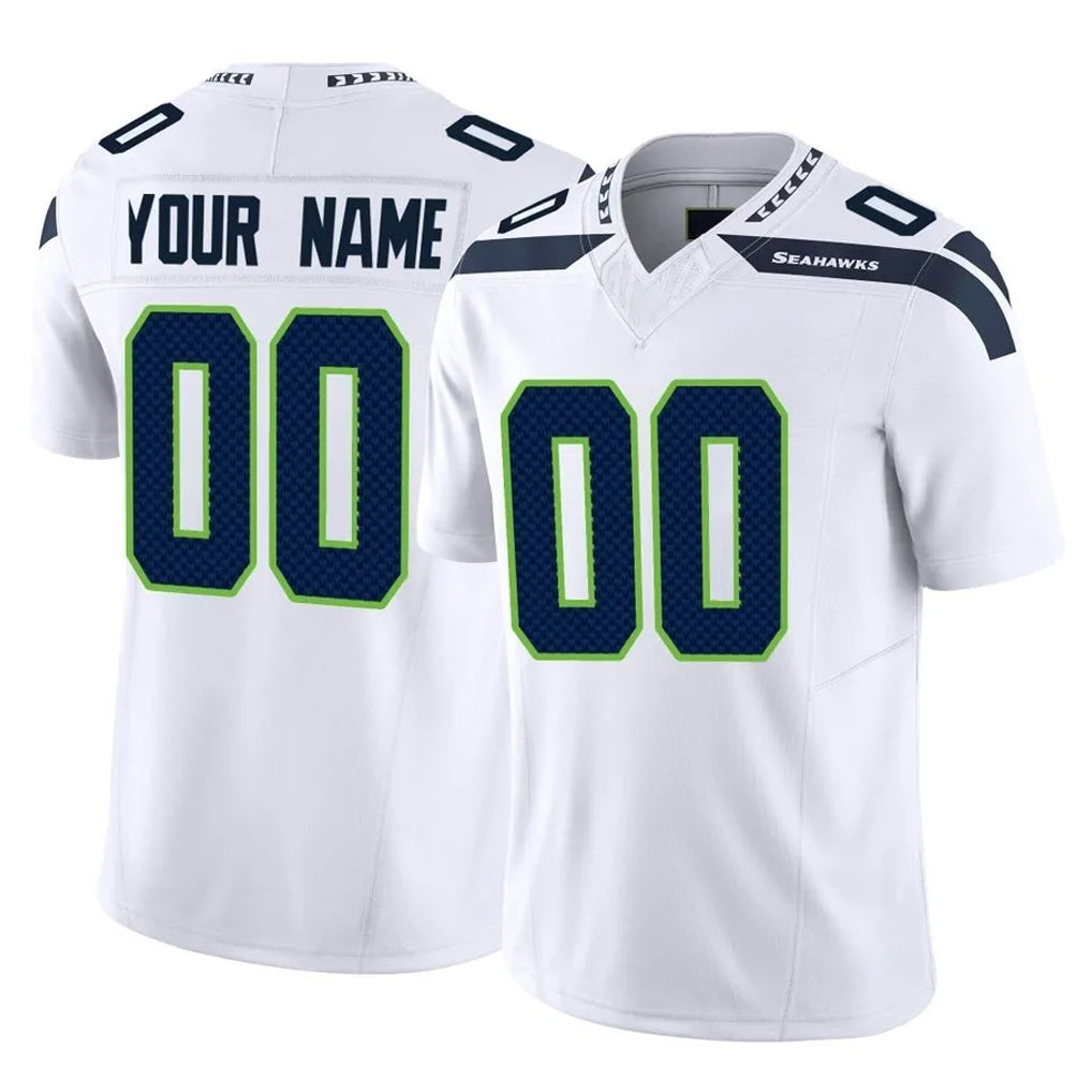 My Store Custom S.Seahawks White Limited Vapor F.U.S.E. Home Game Any Name & Numbers Stitched Jerseys