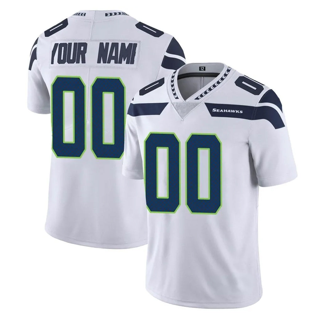 My Store Custom S.Seahawks White Limited Vapor Untouchable Home Game Any Name & Numbers Stitched Jerseys