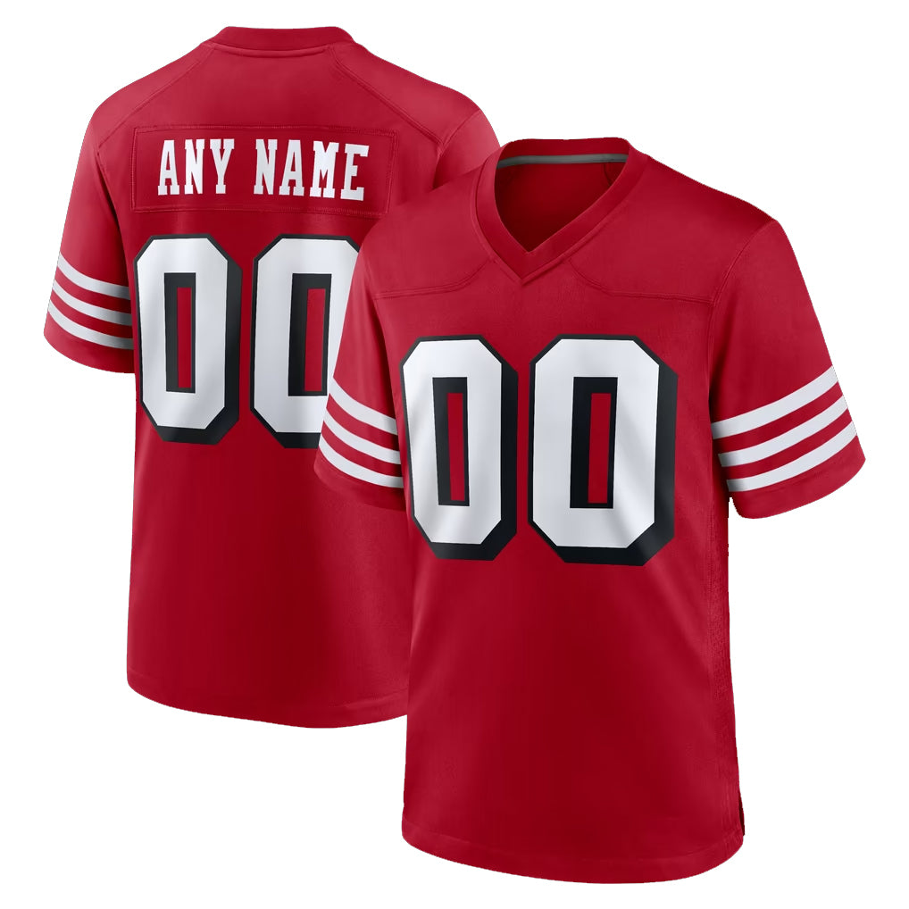 My Store Custom SF.49ers Red Limited Alternate Vapor Home Game Any Name & Numbers Stitched Jerseys