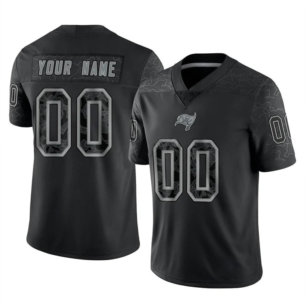 My Store Custom TB.Buccaneers Black Reflective Limited Home Game Any Name & Numbers Stitched Jerseys