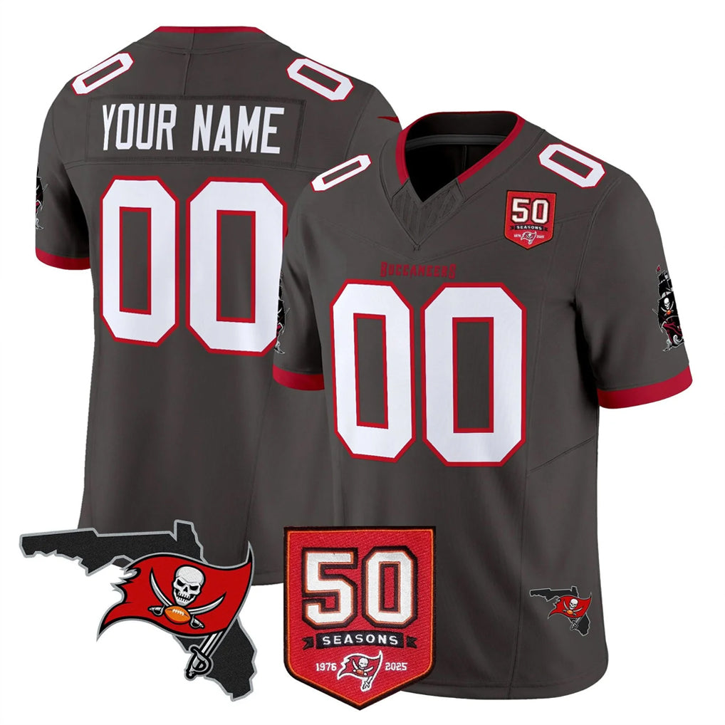 My Store Custom TB.Buccaneers Pewter Limited 2026 Season Vapor F.U.S.E. Home Game Any Name & Numbers Stitched Jerseys
