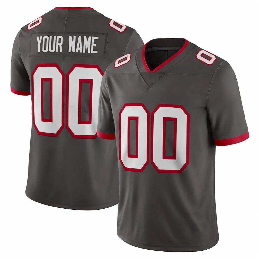 My Store Custom TB.Buccaneers Pewter Limited Alternate Vapor Home Game Any Name & Numbers Stitched Jerseys
