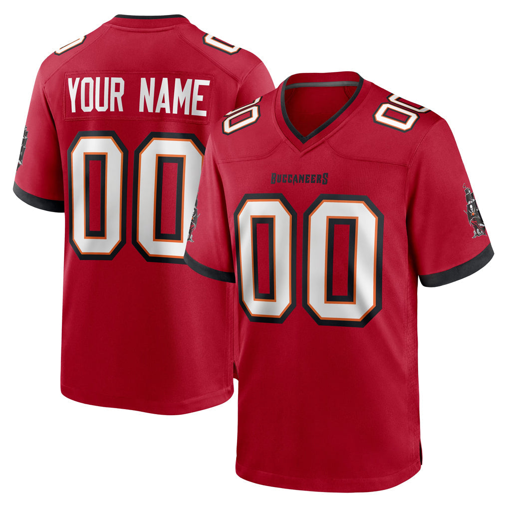 My Store Custom TB.Buccaneers Red Home Game Any Name & Numbers Stitched Jerseys