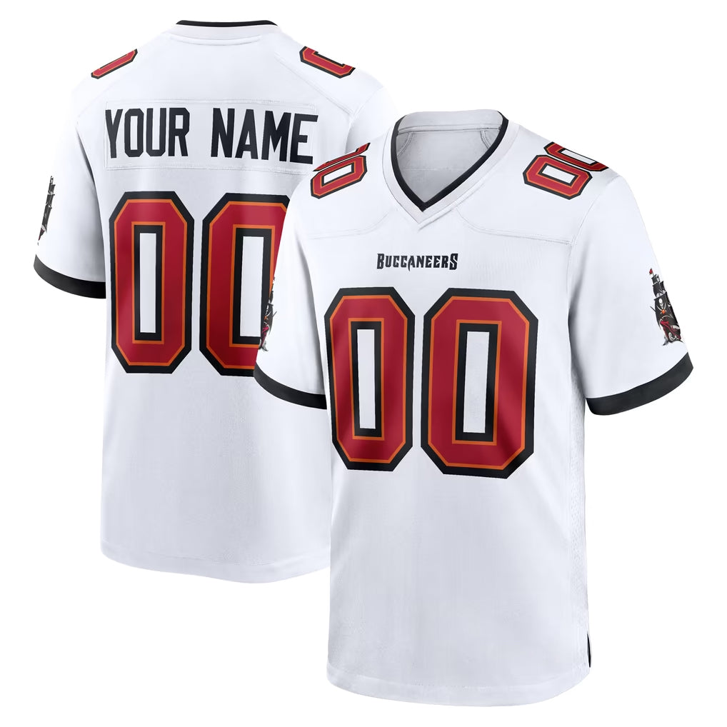 My Store Custom TB.Buccaneers White Home Game Any Name & Numbers Stitched Jerseys