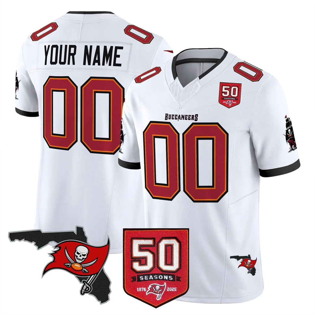 My Store Custom TB.Buccaneers White Limited 2026 Season Vapor F.U.S.E. Home Game Any Name & Numbers Stitched Jerseys