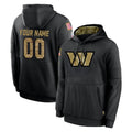 My Store Custom W.Commanders Black Salute to Service Performance Pullover Hoodies Home Game Any Name & Numbers Stitched Jerseys