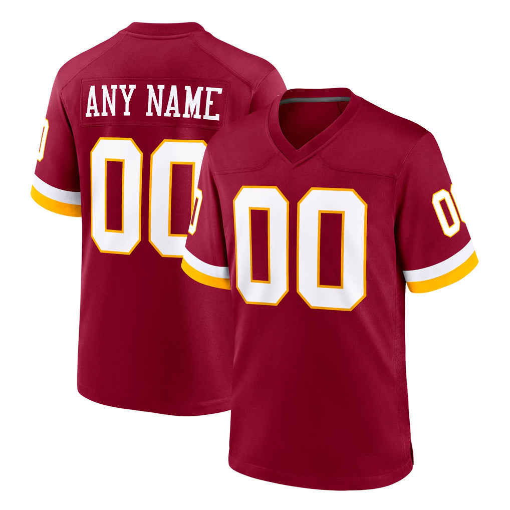 My Store Custom W.Commanders Burgundy Game Home Any Name & Numbers Stitched Jerseys