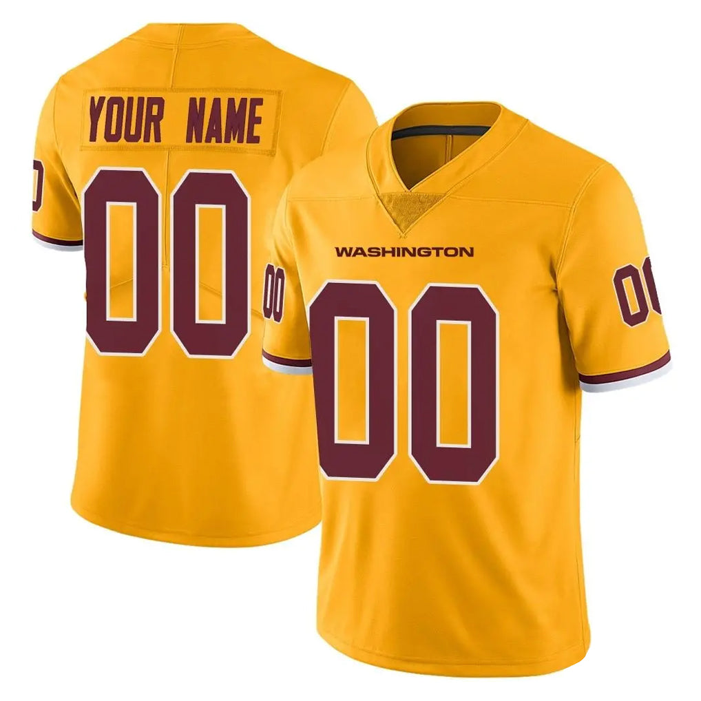 My Store Custom W.Commanders Gold Limited Color Rush Home Game Any Name & Numbers Stitched Jerseys