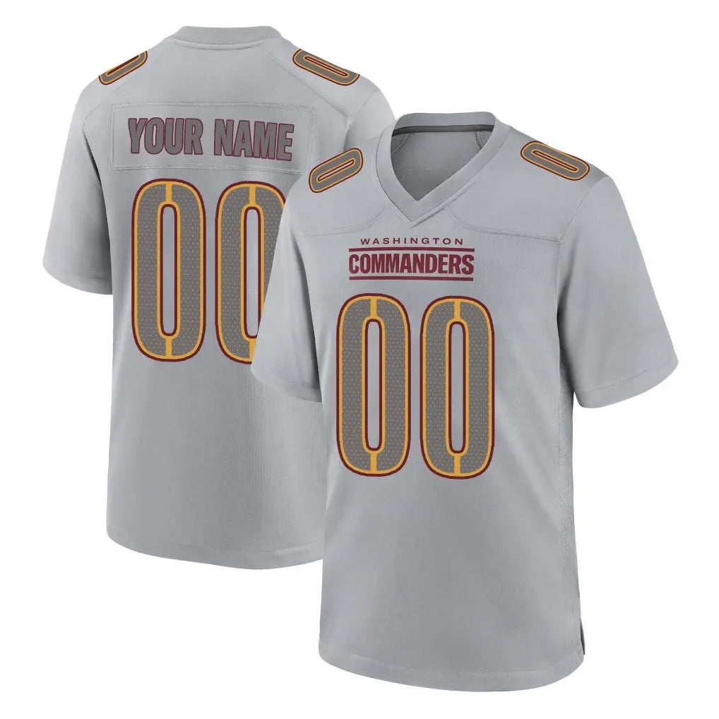 My Store Custom W.Commanders Gray Atmosphere Fashion Home Game Any Name & Numbers Stitched Jerseys