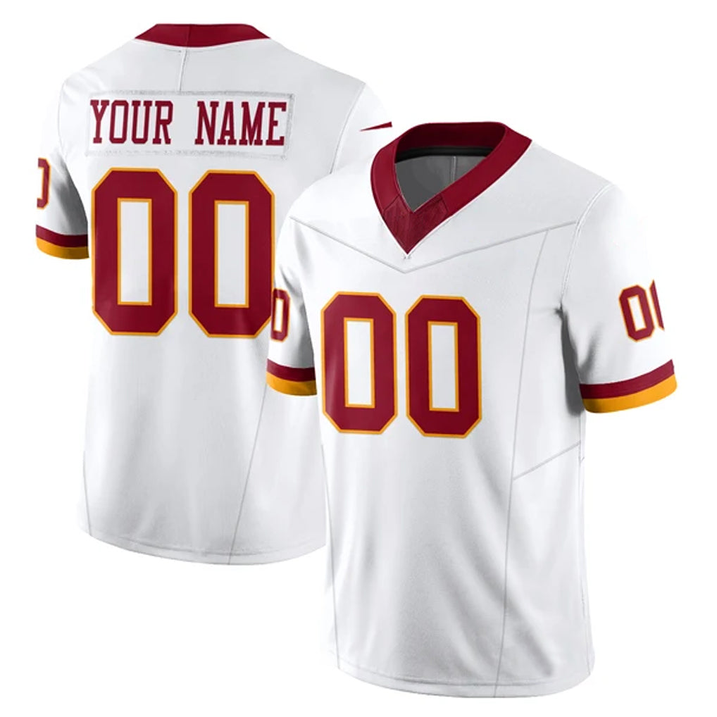 My Store Custom W.Commanders White Limited Vapor F.U.S.E. Home Game Any Name & Numbers Stitched Jerseys