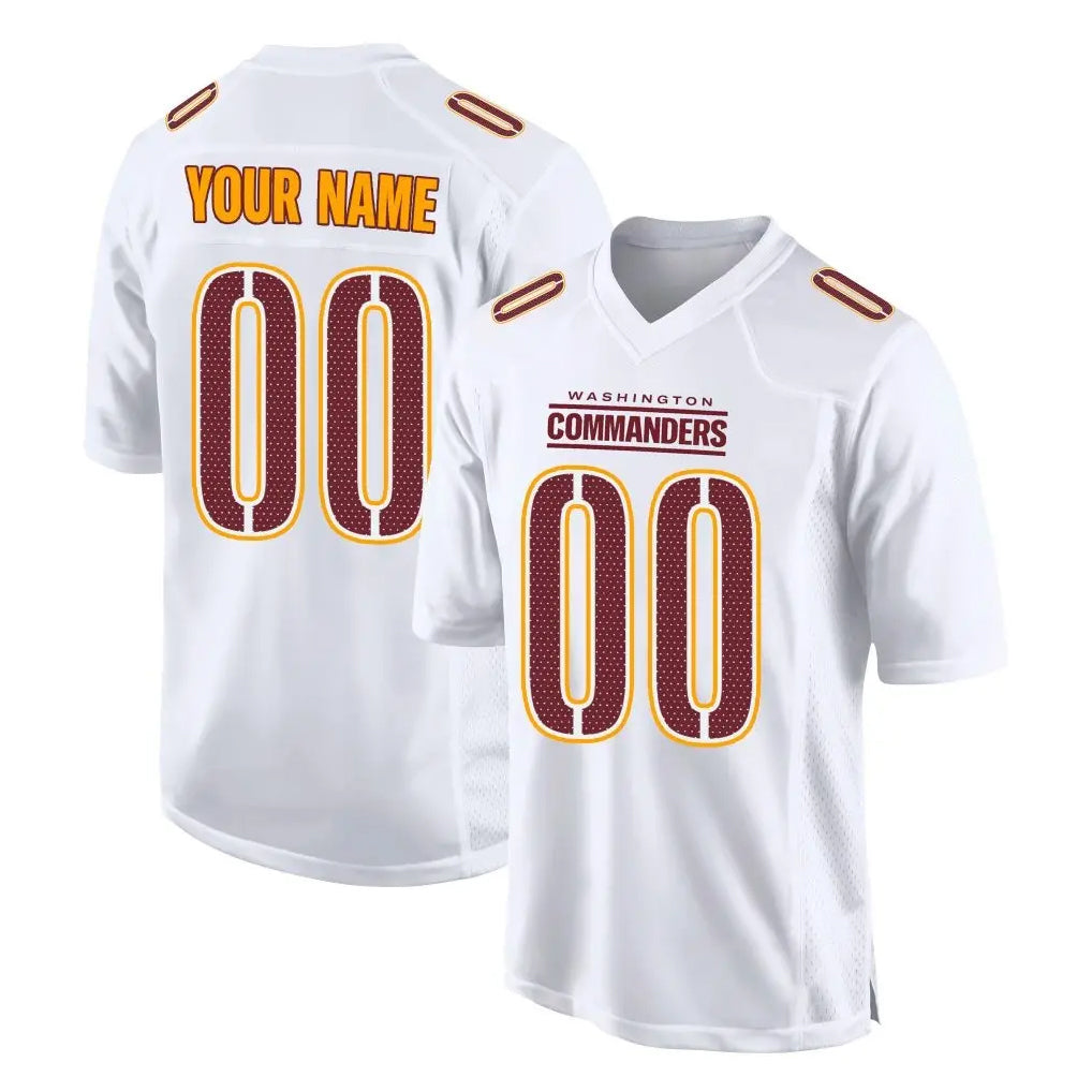 My Store Custom W.Commanders White Tundra Fashion Home Game Any Name & Numbers Stitched Jerseys