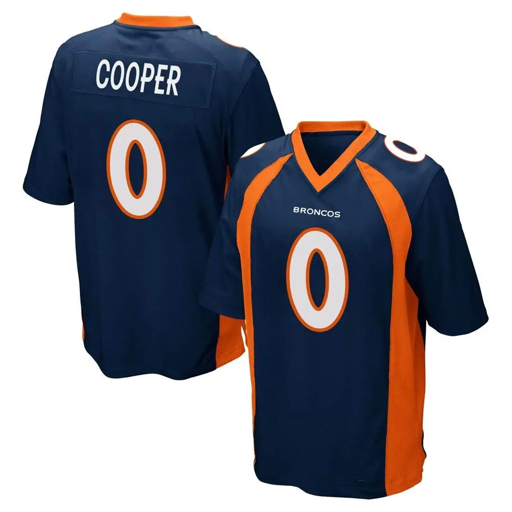 My Store D.Broncos #0 Jonathon Cooper Player Navy Game Stitched Jerseys