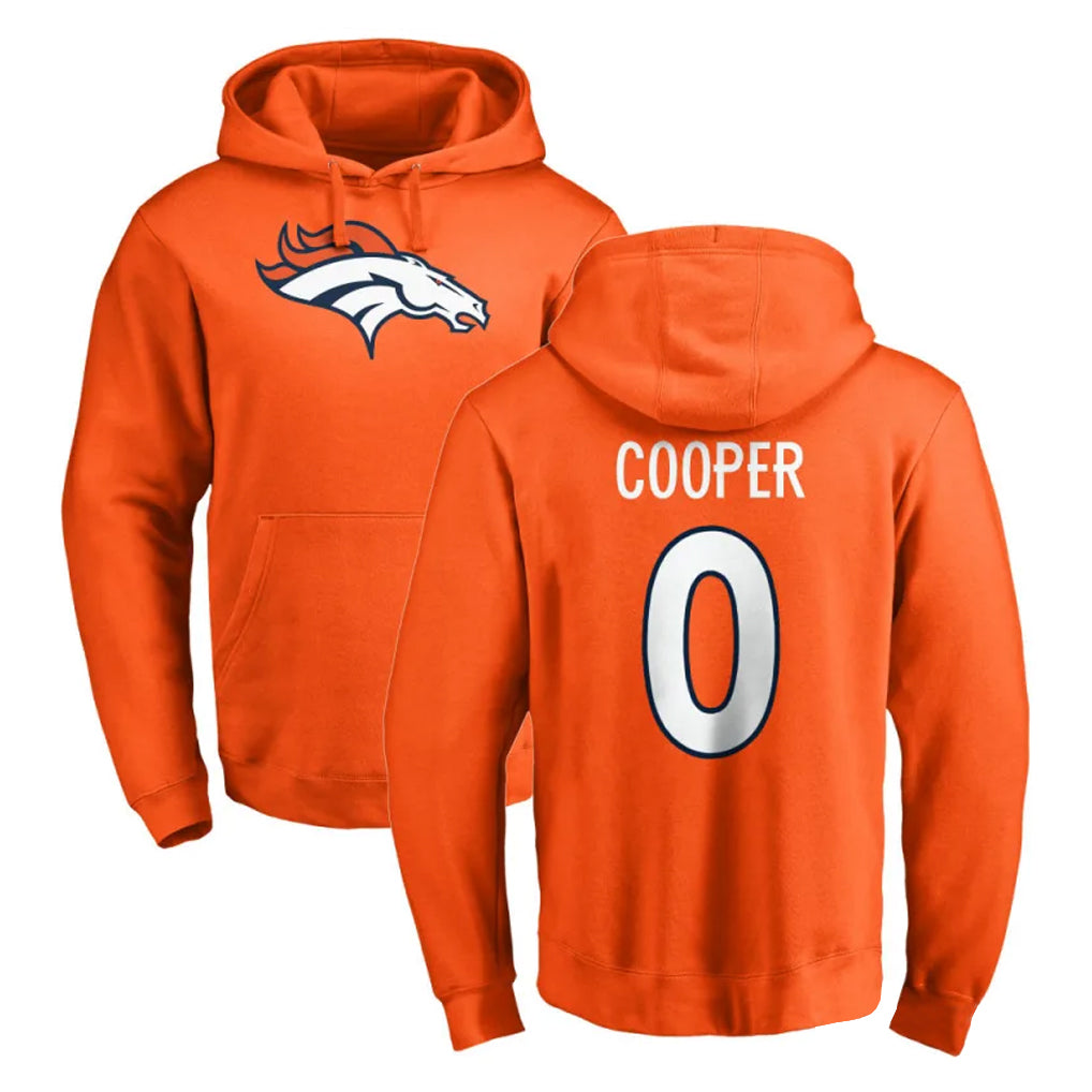 My Store D.Broncos #0 Jonathon Cooper Player Orange Pullover Hoodie Limited Stitched Jerseys
