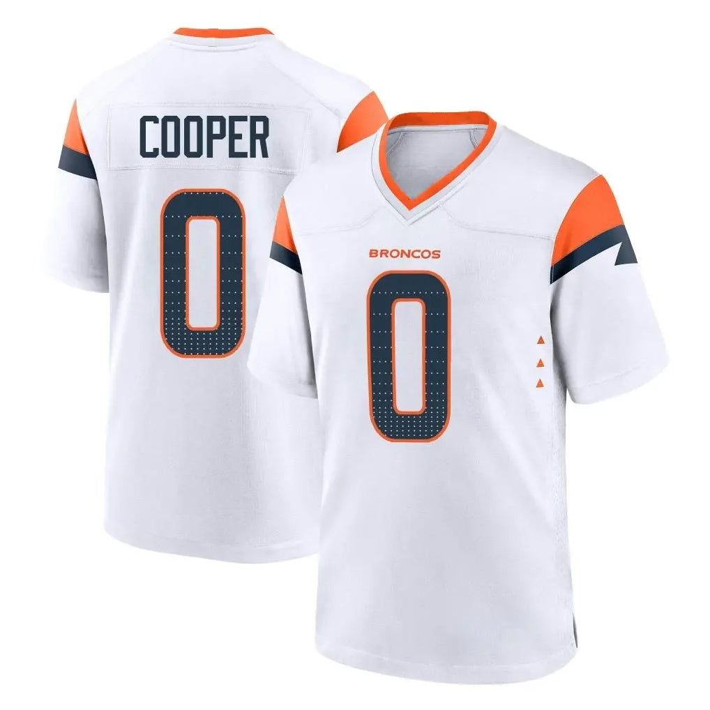 My Store D.Broncos #0 Jonathon Cooper Player White Home Game Stitched Jerseys