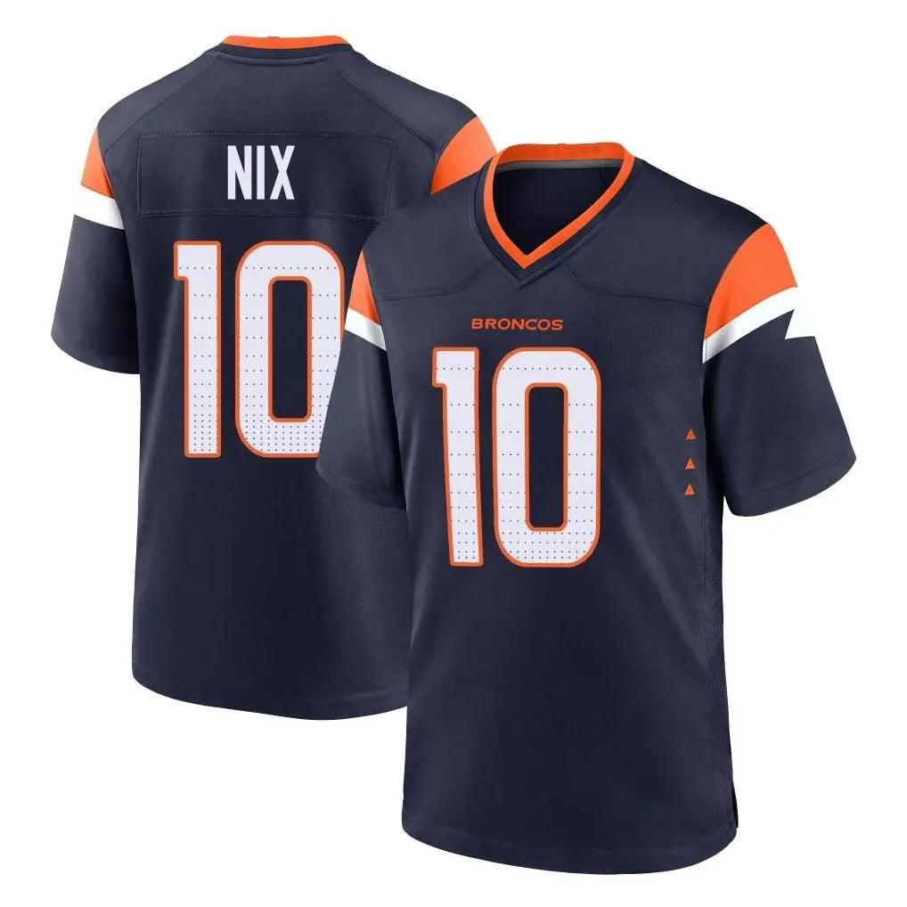 My Store D.Broncos #10 Bo Nix Player Navy Home Game Stitched Jerseys