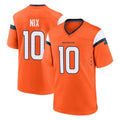 My Store D.Broncos #10 Bo Nix Player Orange Home Game Stitched Jerseys
