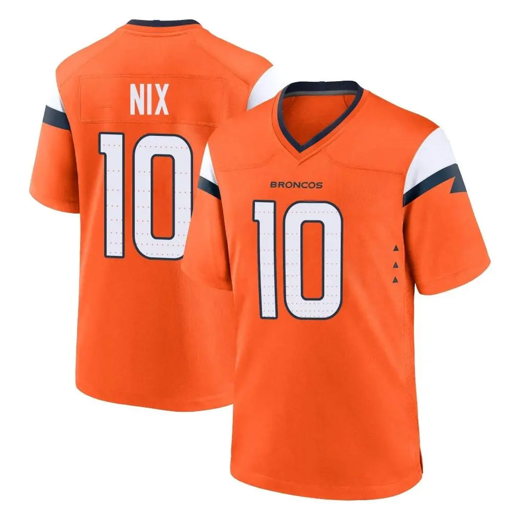 My Store D.Broncos #10 Bo Nix Player Orange Home Game Stitched Jerseys