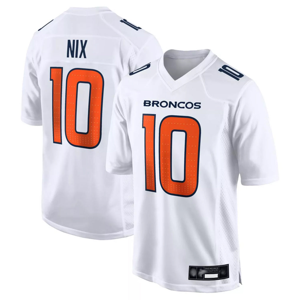 My Store D.Broncos #10 Bo Nix Player White Fashion Limited Game Stitched Jerseys