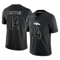 My Store D.Broncos #14 Courtland Sutton Player Black Reflective Limited Stitched Jerseys