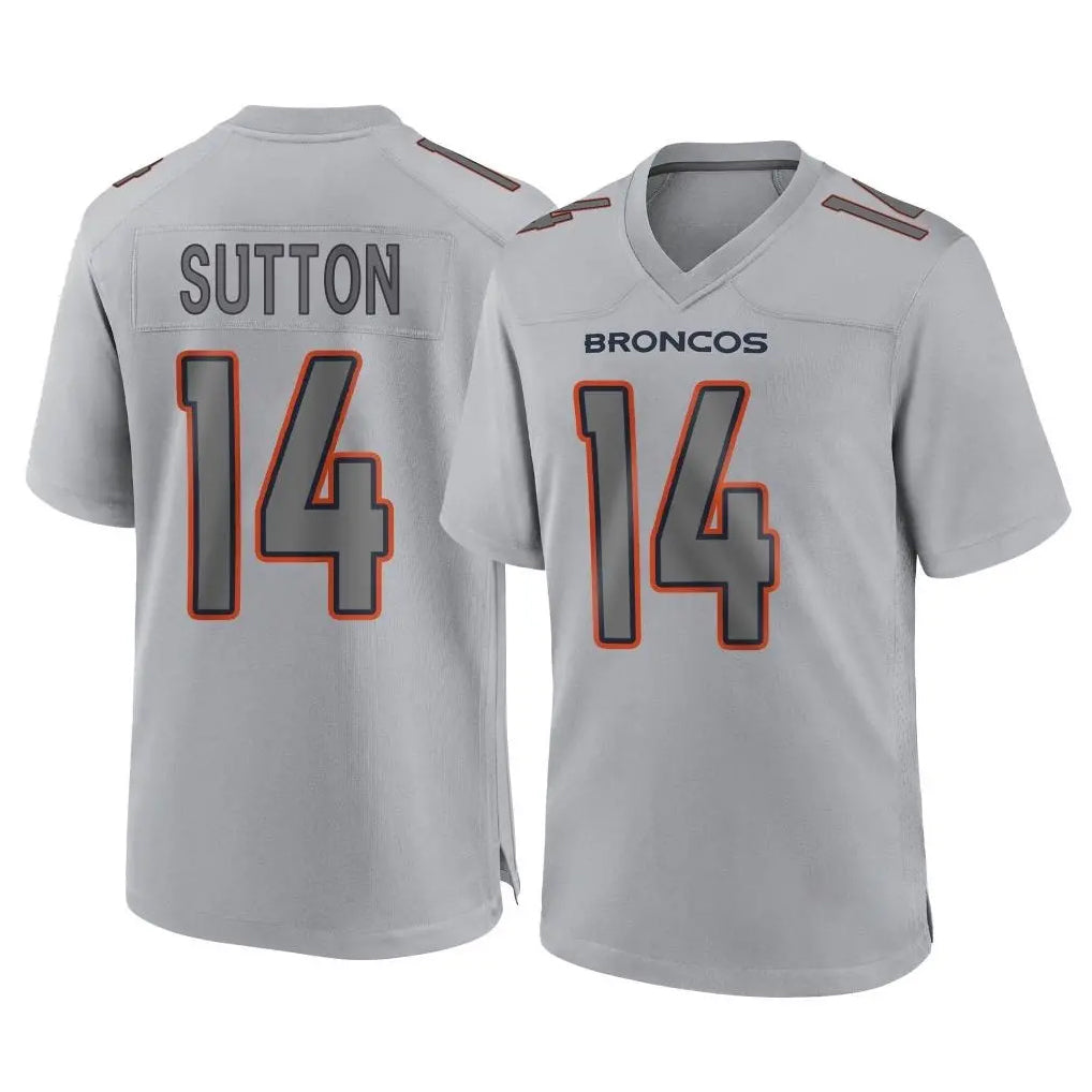 My Store D.Broncos #14 Courtland Sutton Player Gray Atmosphere Fashion Limited Game Stitched Jerseys