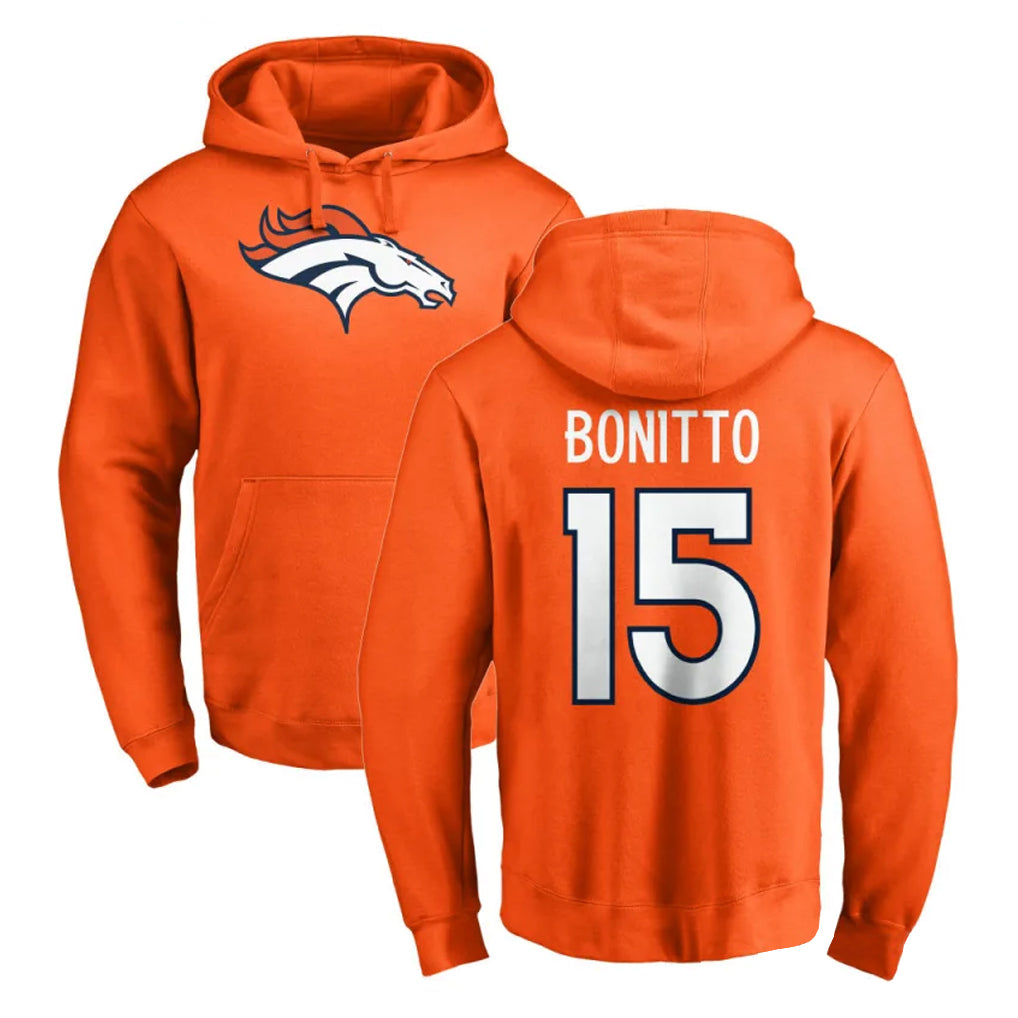 My Store D.Broncos #15 Nik Bonitto Player Orange Pullover Hoodie Limited Stitched Jerseys