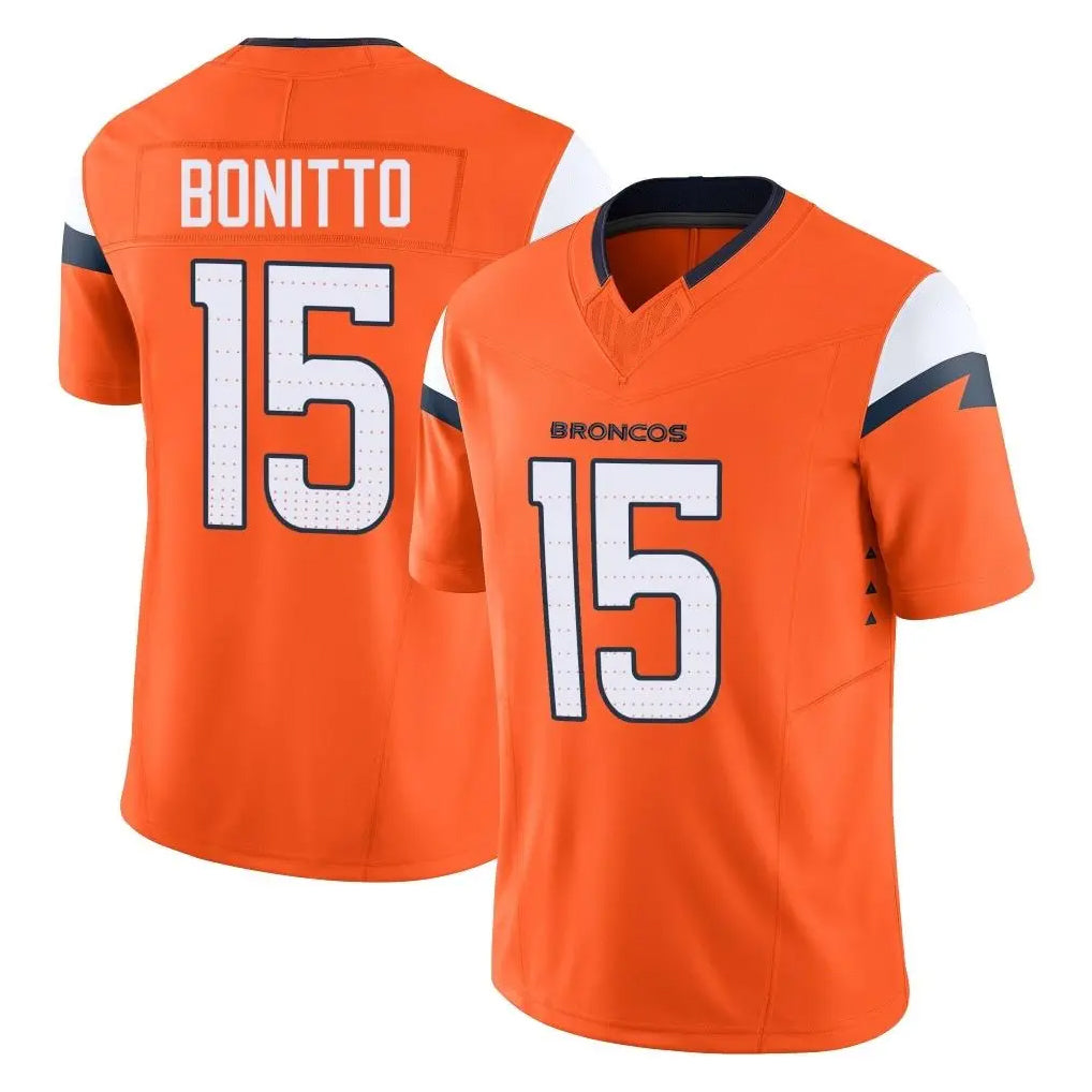 My Store D.Broncos #15 Nik Bonitto Player Orange Vapor F.U.S.E. Limited Home Game Stitched Jerseys