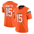 My Store D.Broncos #15 Nik Bonitto Player Orange Vapor F.U.S.E. Limited Home Game Stitched Jerseys