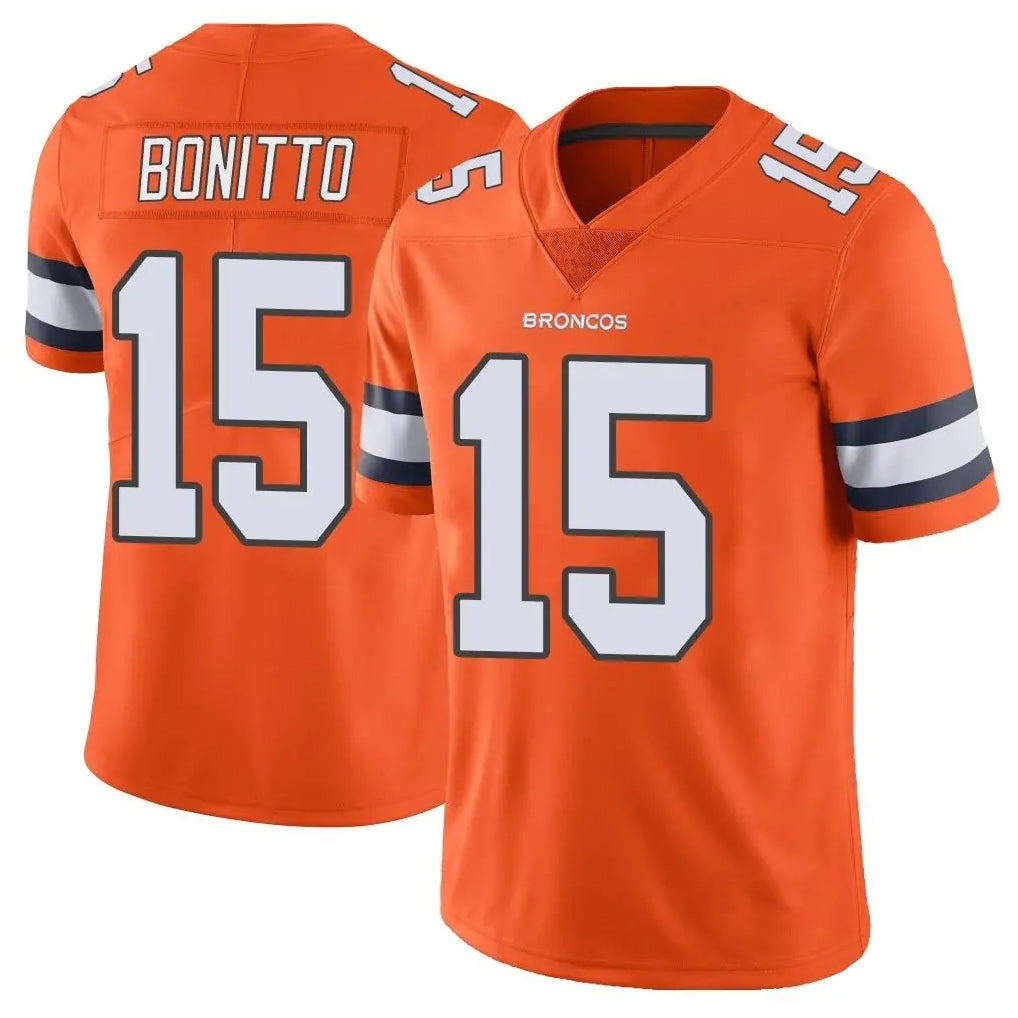 My Store D.Broncos #15 Nik Bonitto Player Orange Vapor Untouchable Limited Home Game Stitched Jerseys