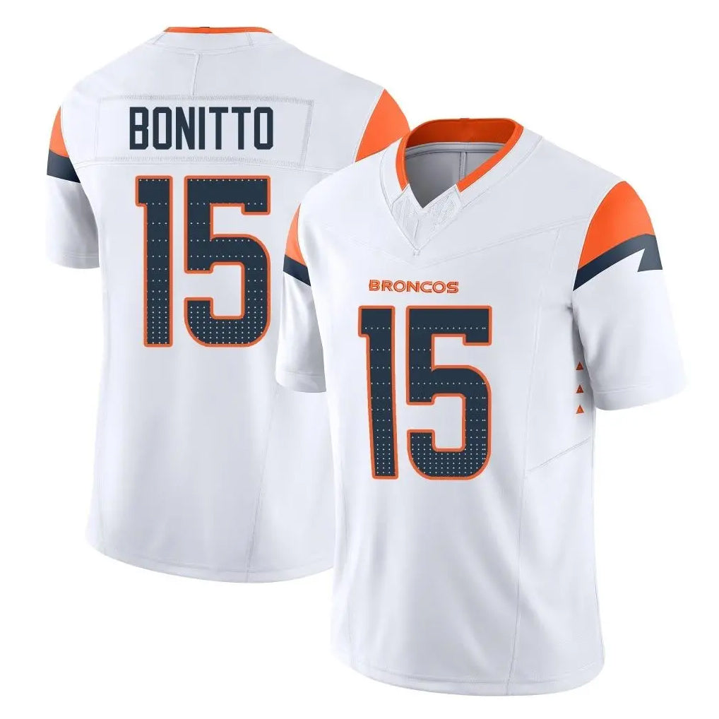 My Store D.Broncos #15 Nik Bonitto Player White Limited Vapor F.U.S.E. Home Game Stitched Jerseys