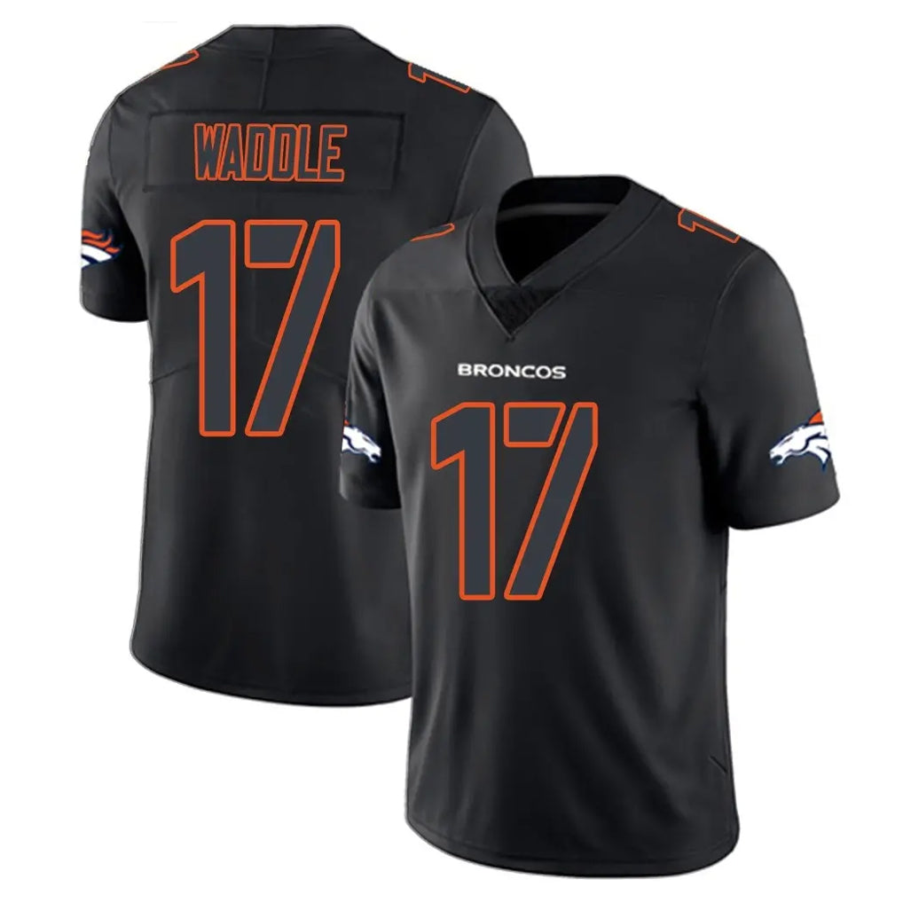 My Store D.Broncos #17 Jaylen Waddle Player Black Impact Limited Game Stitched Jerseys