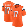 My Store D.Broncos #17 Jaylen Waddle Player Orange Home Game Stitched Jerseys