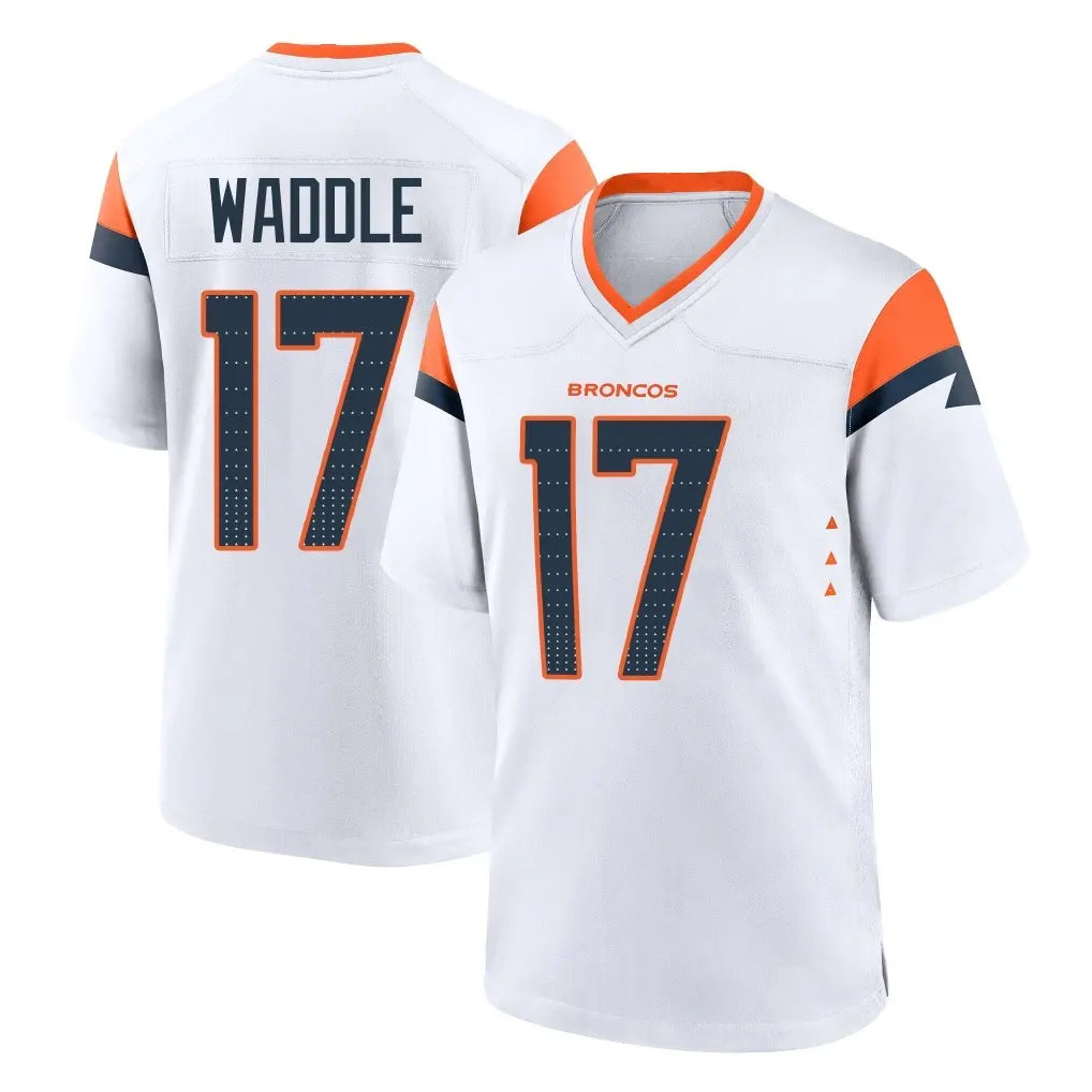 My Store D.Broncos #17 Jaylen Waddle Player White Home Game Stitched Jerseys