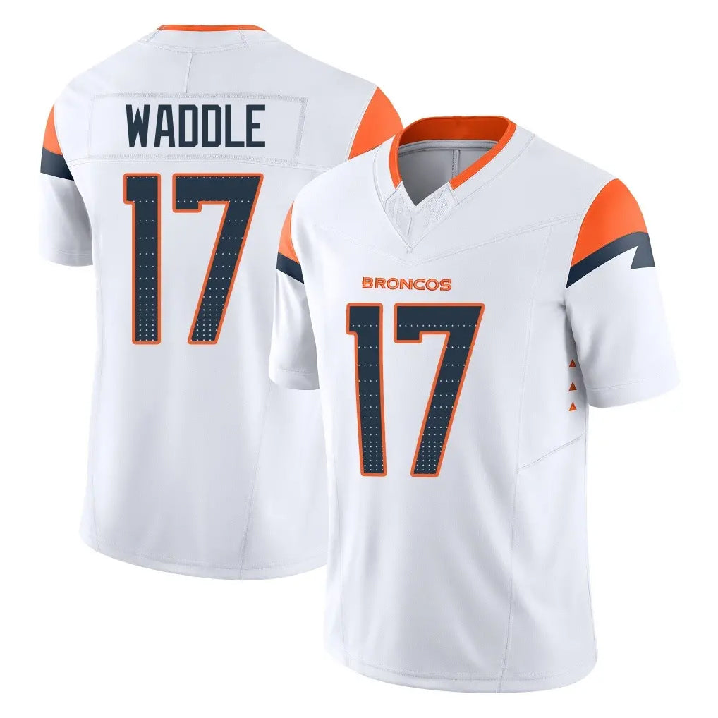 My Store D.Broncos #17 Jaylen Waddle Player White Limited Vapor F.U.S.E. Home Game Stitched Jerseys