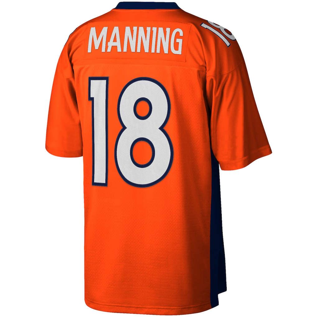 My Store D.Broncos #18 Peyton Manning Mitchell & Ness Orange Big & Tall 2015 Retired Player Replica Puhic Stitched Jerseys